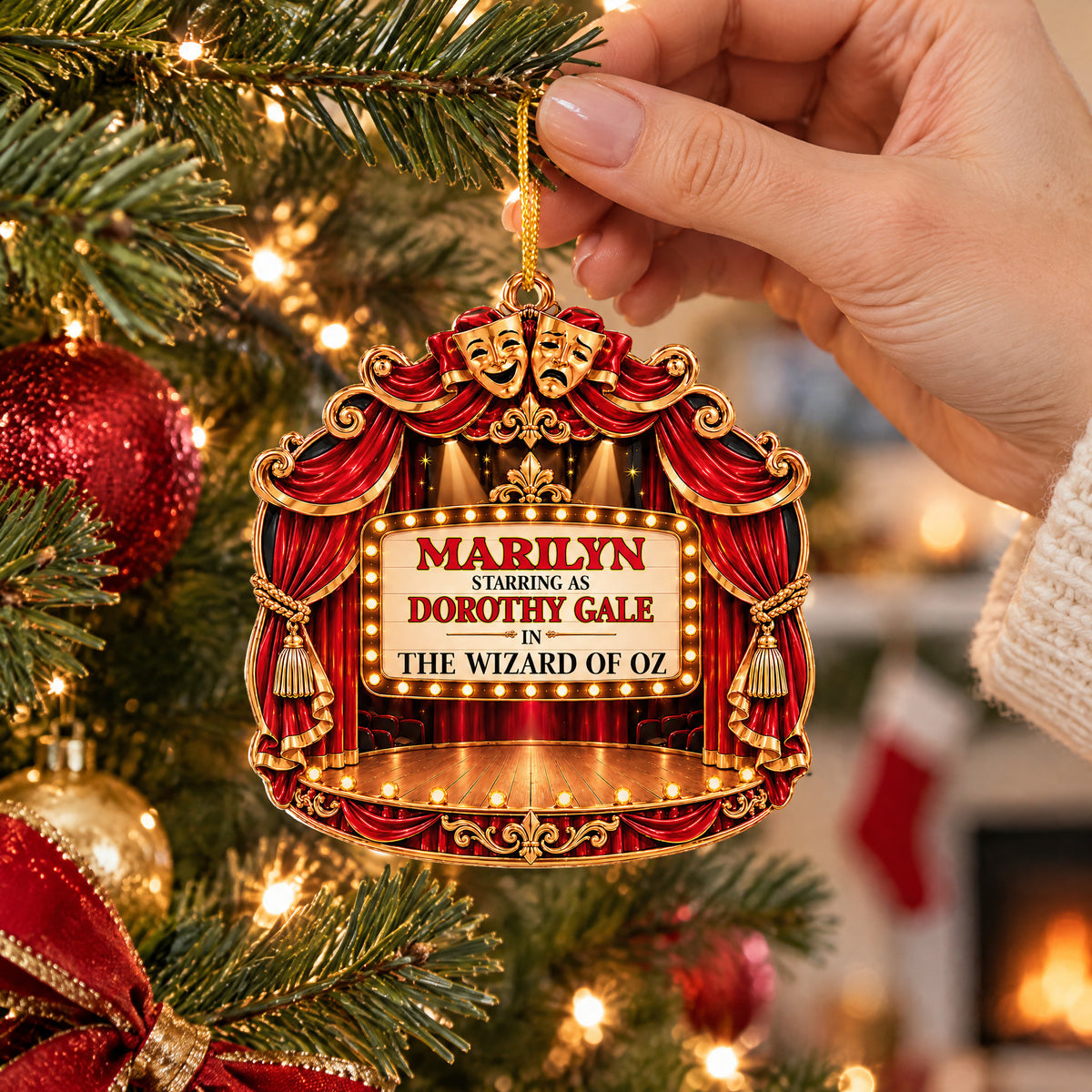 Your Name Starring As Custom Character - Personalized Acrylic Ornament, Custom Theater Cast Christmas Acrylic Keepsake