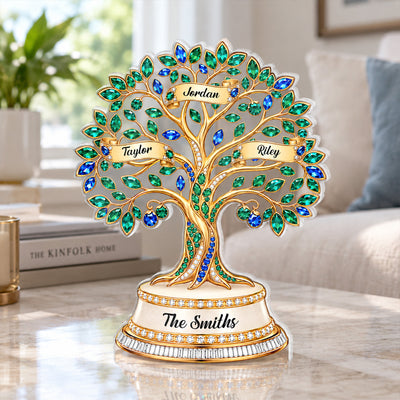 Family Tree Of Life - Personalized Acrylic Plaque, Gift For Mom, Grandma, Family Tree Home Decor