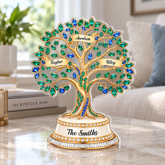 Family Tree Of Life - Personalized Acrylic Plaque, Gift For Mom, Grandma, Family Tree Home Decor