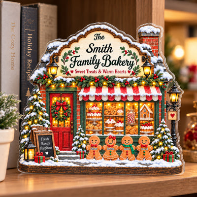 The Family Bakery - Personalized Acrylic Plaque, Family Christmas Home Decor
