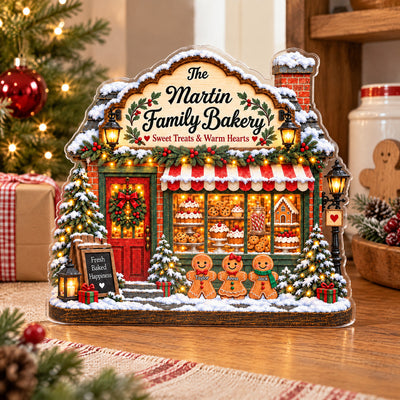 The Family Bakery - Personalized Acrylic Plaque, Family Christmas Home Decor