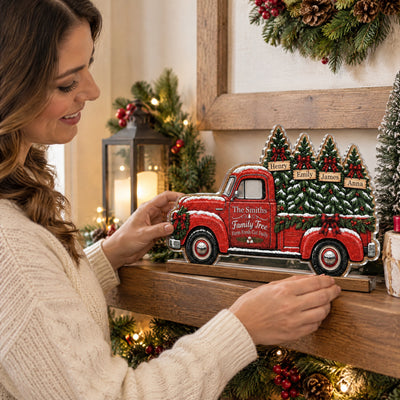 Family Tree Farm - Personalized Acrylic Plaque, Family Tree Farm Christmas