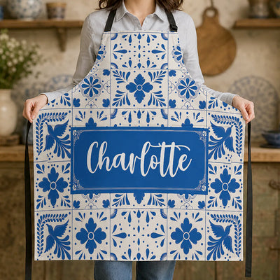Mexican Cinco De Mayo Floral Fiesta Dia De Los Muertos - Personalized Apron, Mexican Culture Gift