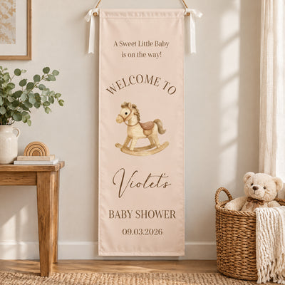 Personalized Baby Shower Welcome Backdrop