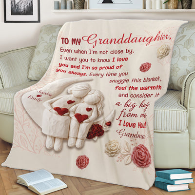 I Want You Know How Much I Love You - Personalized Blanket, Custom Grandma and Baby Name Blanket, Gift for Granddaughter