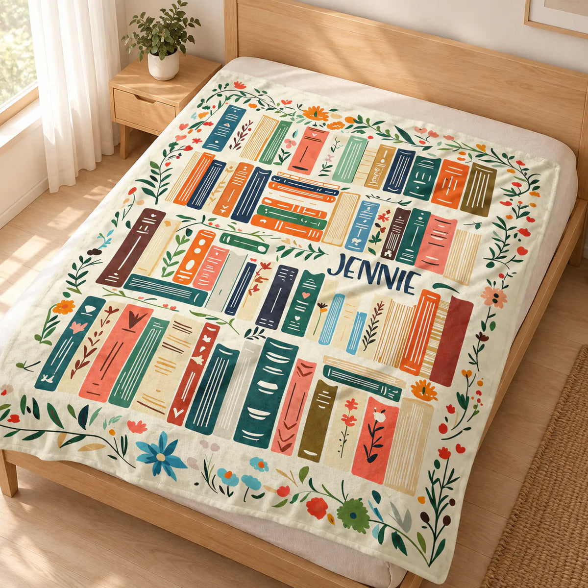 Books Are My Therapy - Personalized Blanket, Gift For Book Lovers, Book Gift With Custom Name