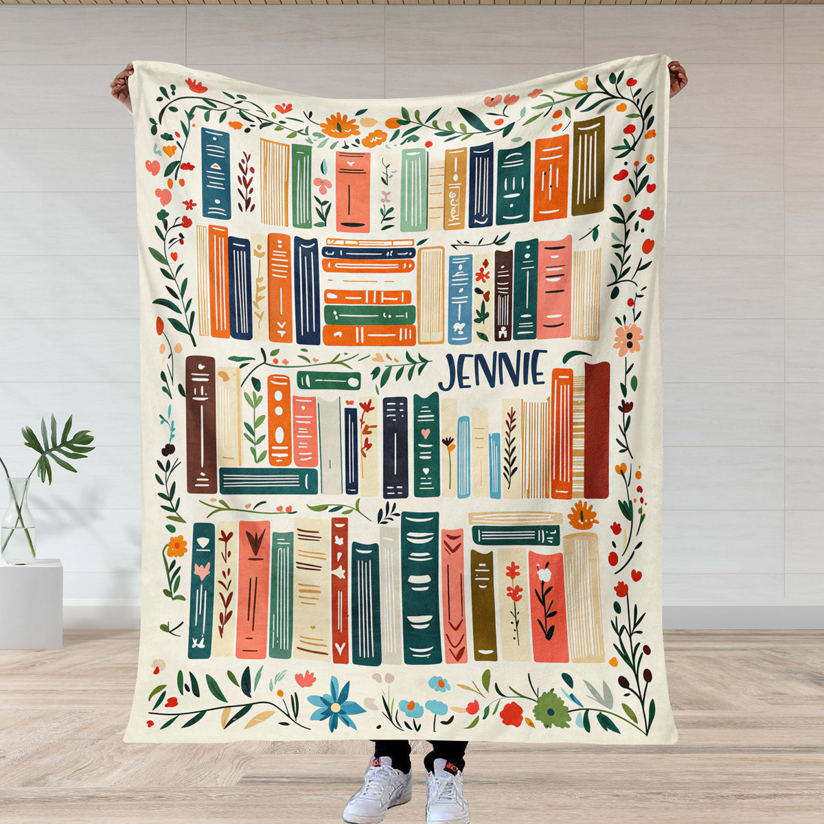 Books Are My Therapy - Personalized Blanket, Gift For Book Lovers, Book Gift With Custom Name