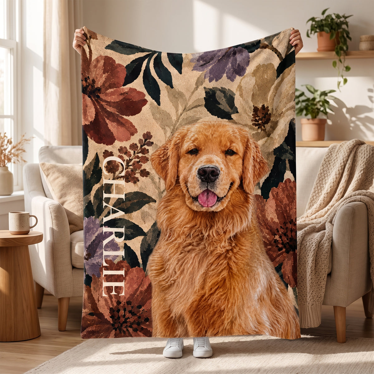 My Little Love - Personalized Blanket, Custom Dog Portrait With Name Blanket, Gift for Pet Lovers