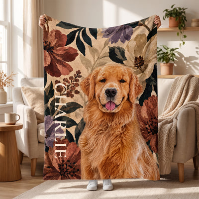 My Little Love - Personalized Blanket, Custom Dog Portrait With Name Blanket, Gift for Pet Lovers
