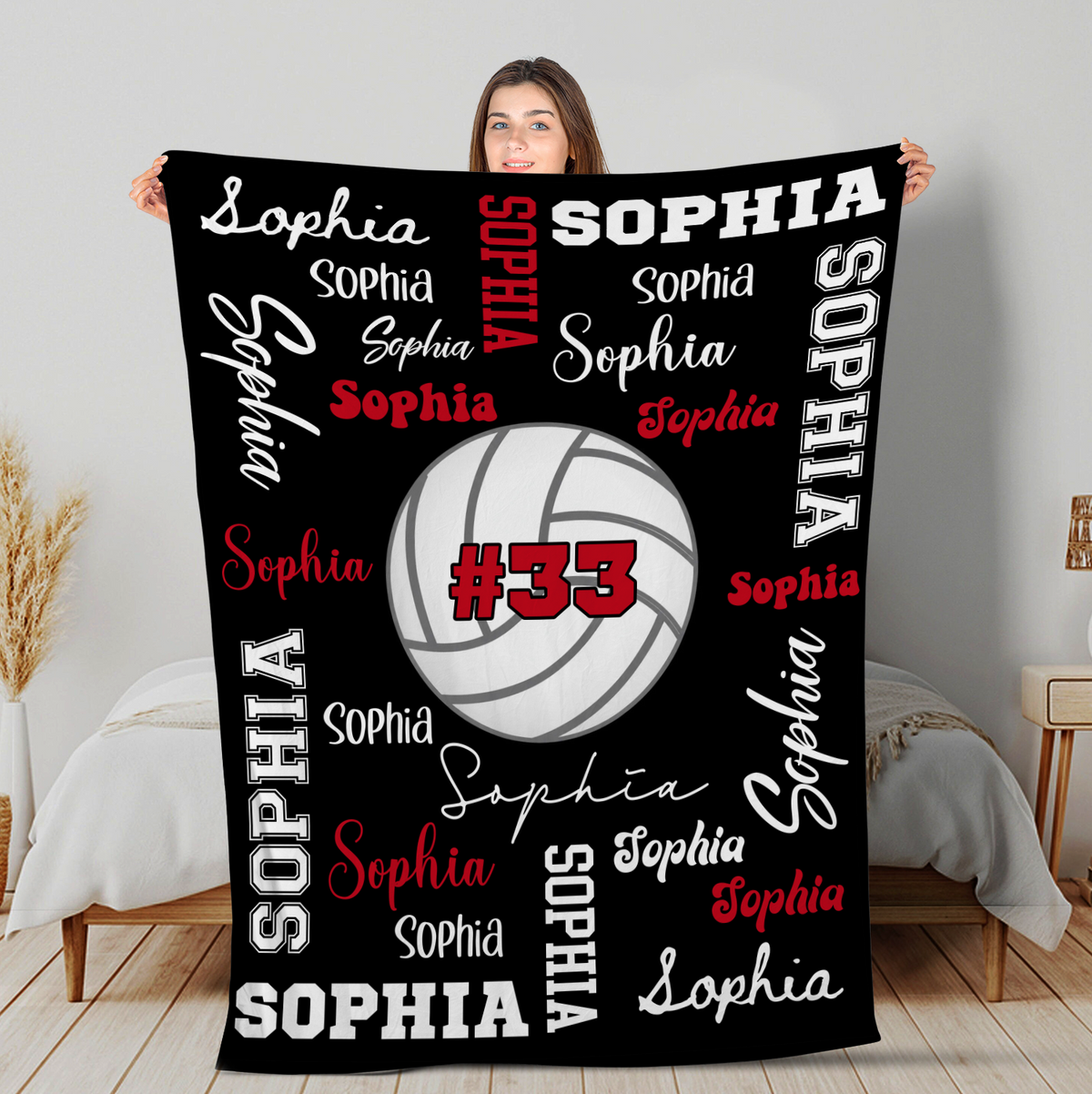 Just A Girl Who Loves Volleyball- Personalized Blanket, Volleyball Team Gift