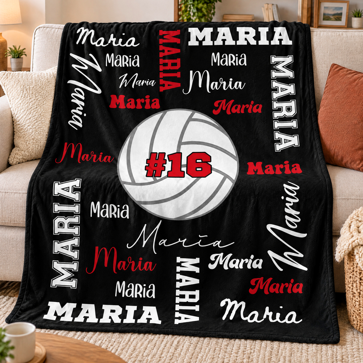 Just A Girl Who Loves Volleyball- Personalized Blanket, Volleyball Team Gift
