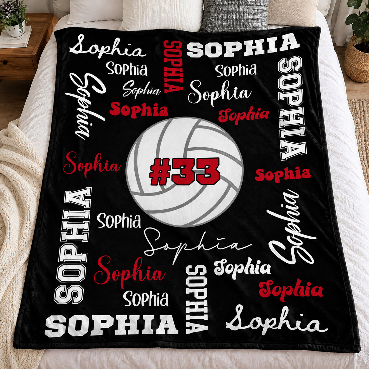 Just A Girl Who Loves Volleyball- Personalized Blanket, Volleyball Team Gift