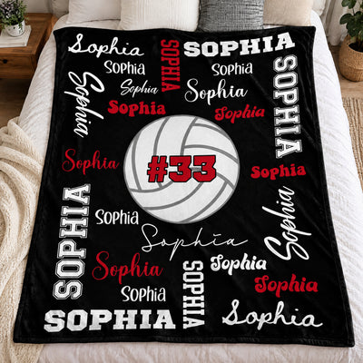 Just A Girl Who Loves Volleyball- Personalized Blanket, Volleyball Team Gift