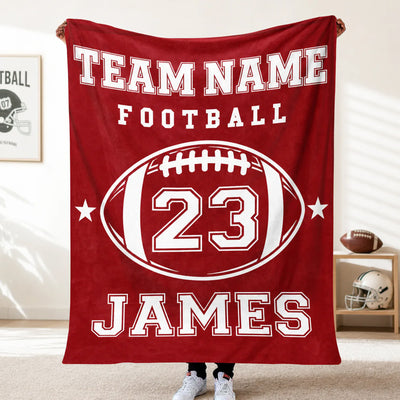 Born To Play - Personalized Blanket, Custom Name And Number Player Blanket, Gift for Football Lovers