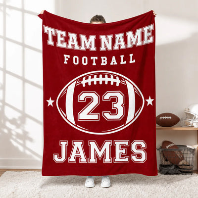 Born To Play - Personalized Blanket, Custom Name And Number Player Blanket, Gift for Football Lovers