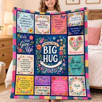 Get Well Soon -  Personalized Blanket, Inspirational Blanket, Gift for Women, Healing Blanket, Feel Better Gift After Surgery, Encouragement Gift