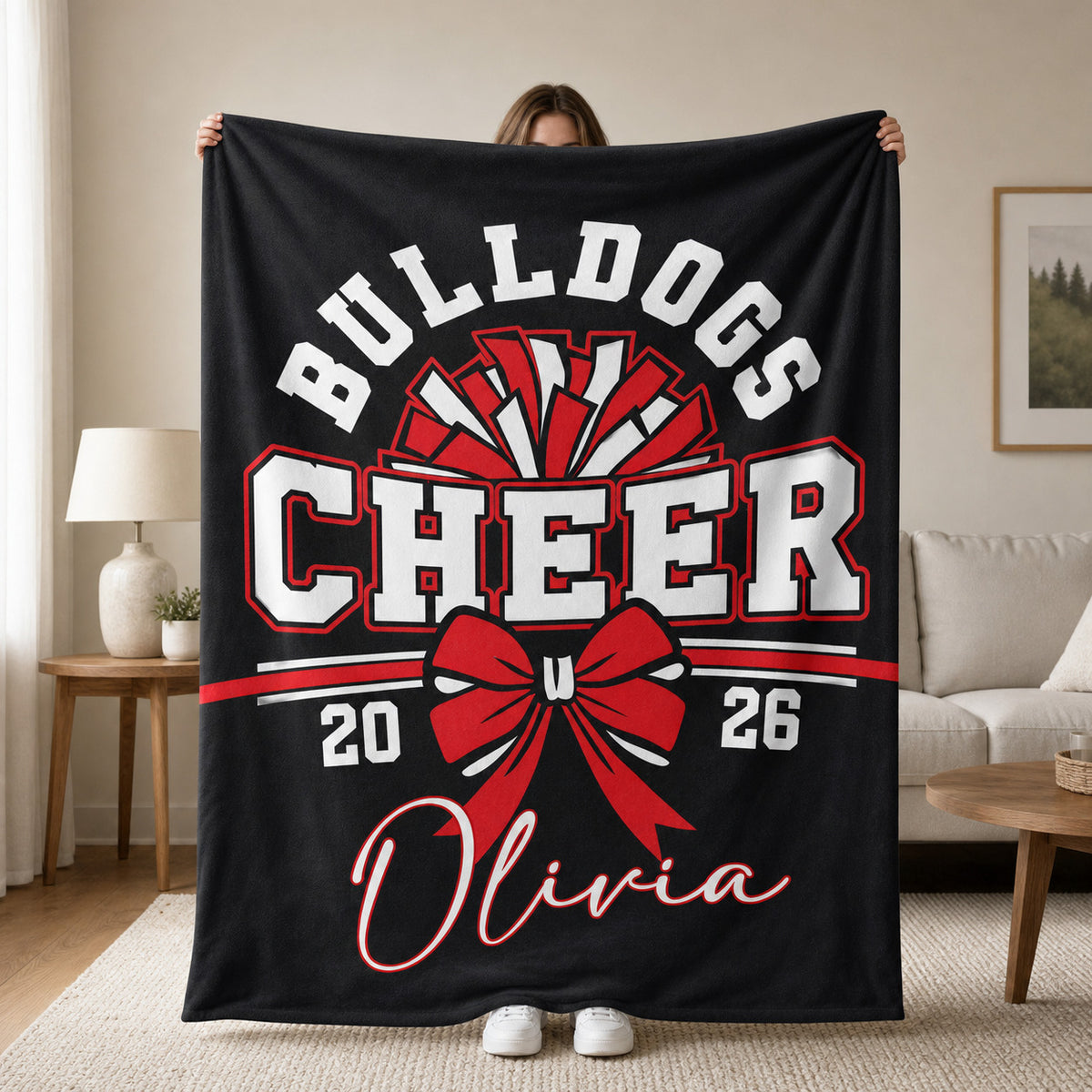 My Cheer Era - Personalized Blanket, Custom Cheerleading Team Blanket, Competitive Spirit Senior Cheer Gifts