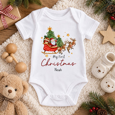 My First Christmas - Personalized Baby Onesie, Gift For Baby, Christmas Gift For New Baby