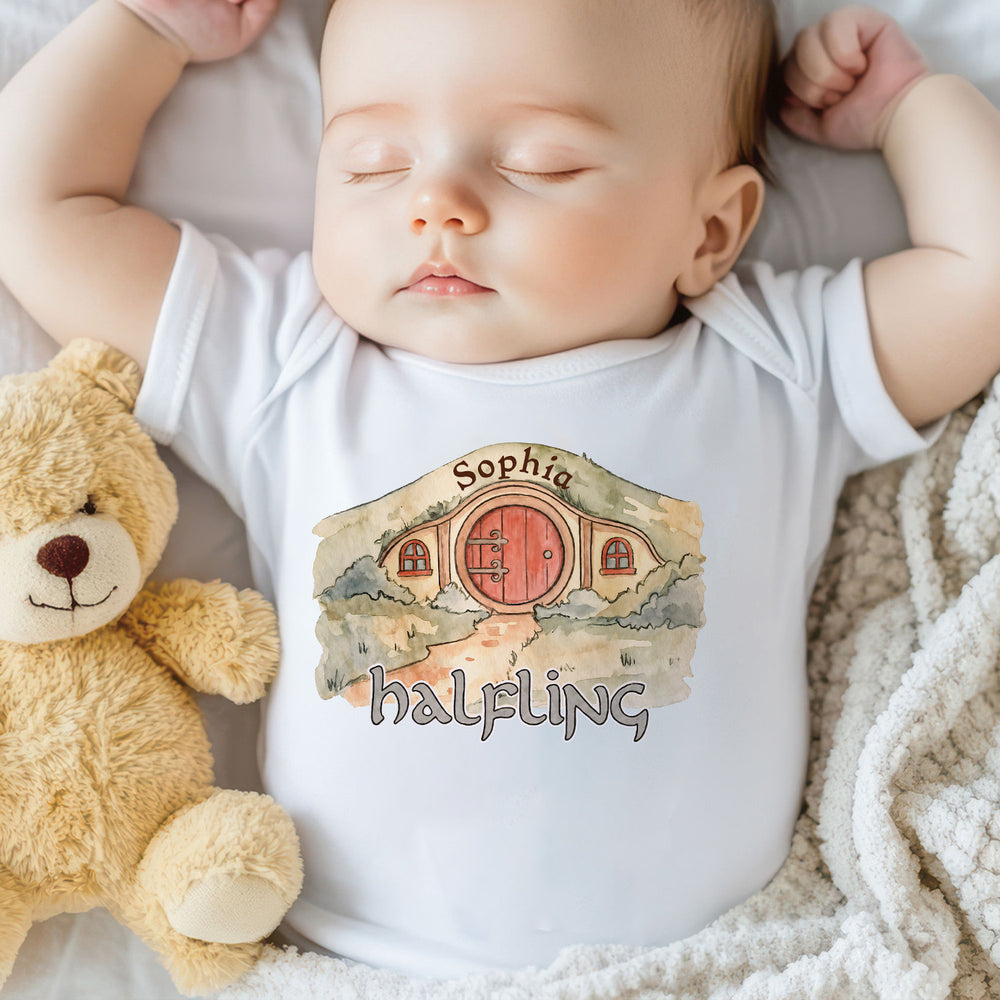 Personalized Halfling Hobbit Door Baby Onesie Bodysuit - CustomizeAF™