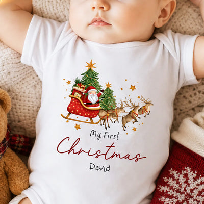 Baby  First Christmas - Personalized Baby Onesie, Kids Christmas Outfit, My 1st Christmas 2026