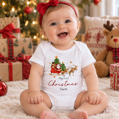 Baby  First Christmas - Personalized Baby Onesie, Kids Christmas Outfit, My 1st Christmas 2026