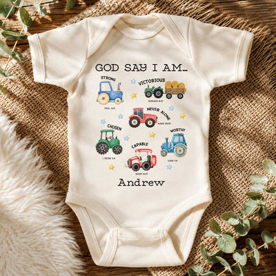 I Am Always Loved - Personalized Baby Onesie, Custom Baby Name Christian Outfit, Bible Verse Baby Clothes