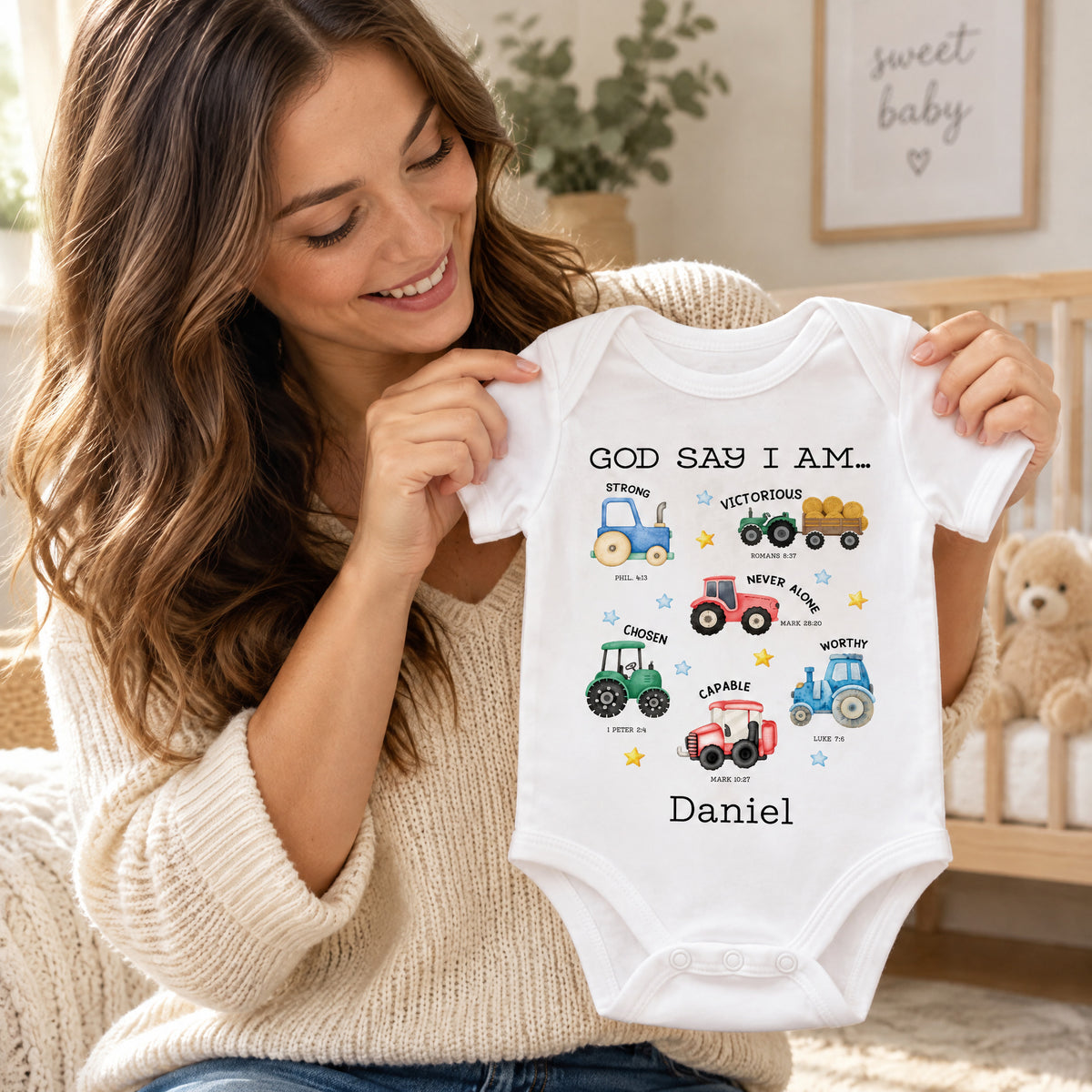 I Am Always Loved - Personalized Baby Onesie, Custom Baby Name Christian Outfit, Bible Verse Baby Clothes