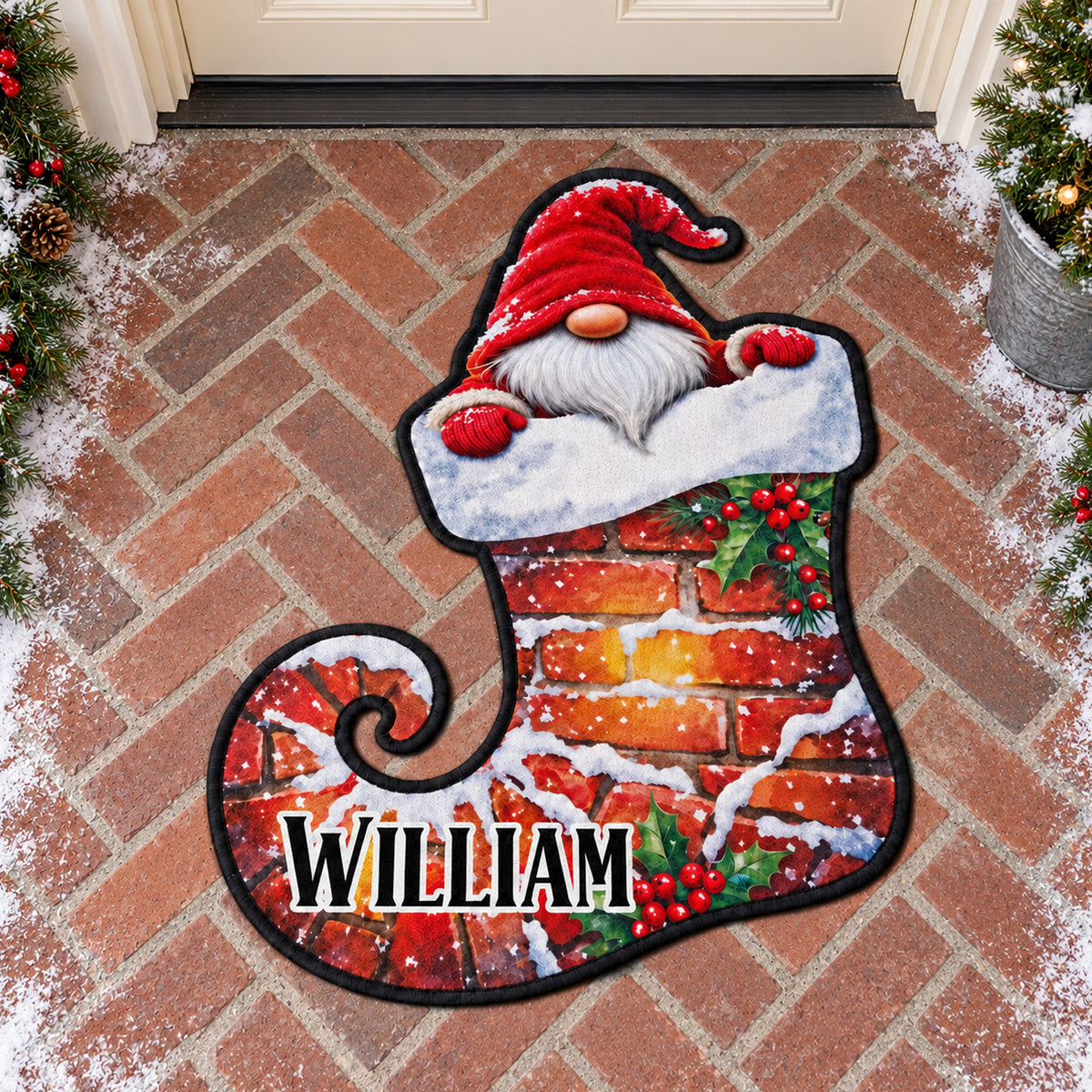 Gnome Christmas Doormat, Christmas Home Decor
