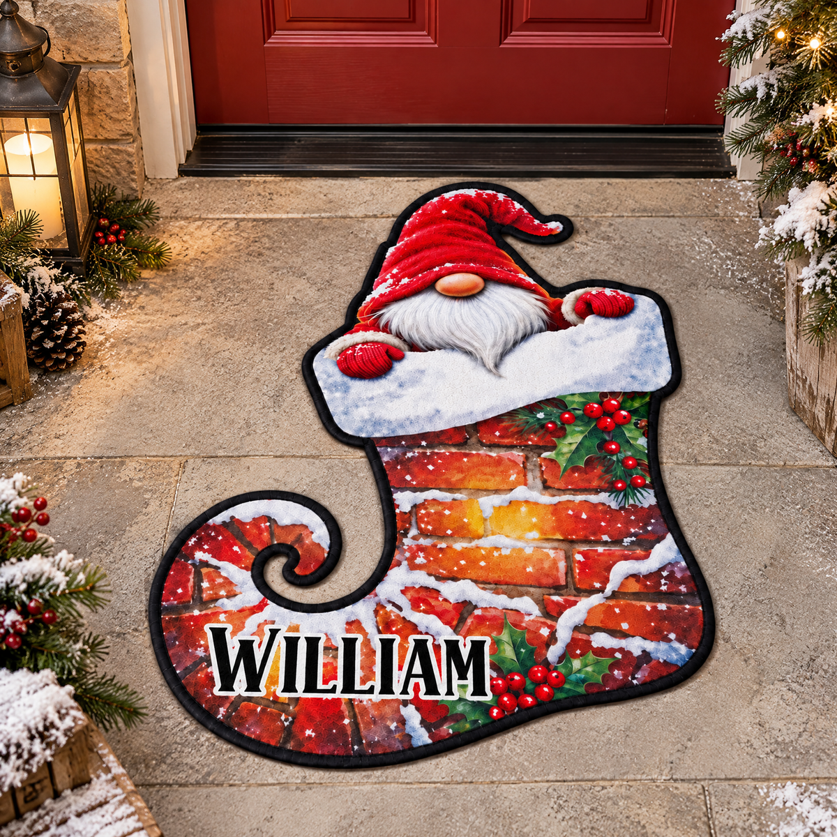 Gnome Christmas Doormat, Christmas Home Decor
