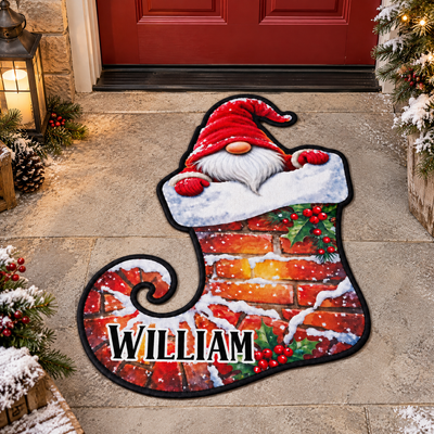 Gnome Christmas Doormat, Christmas Home Decor
