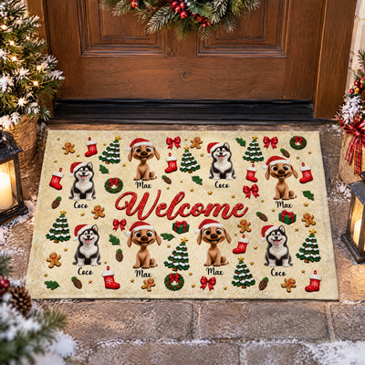 Merry Woofmas - Personalized Doormat,  Custom Photo Merry Woofmas Doormat, Christmas Decor Gift For Pet Lovers