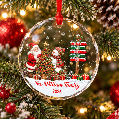 Christmas Is Better Together - Personalized Glass Ornament, Custom Family Name Christmas Ornament, 2026 Christmas Gift For Family