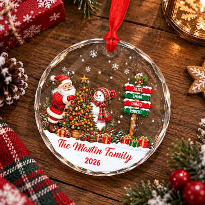 Christmas Is Better Together - Personalized Glass Ornament, Custom Family Name Christmas Ornament, 2026 Christmas Gift For Family