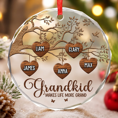 Every House Needs A Nana - Personalized Glass Ornament, Custom Kids Christmas Ornament, Christmas Gift For Grandma