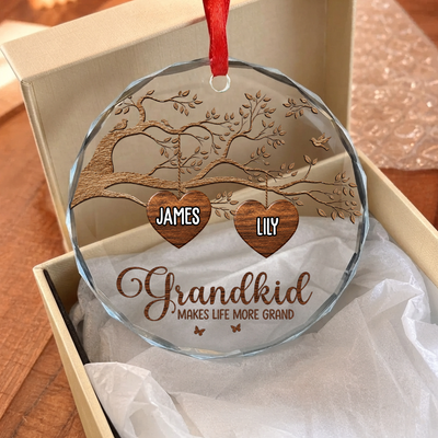 Every House Needs A Nana - Personalized Glass Ornament, Custom Kids Christmas Ornament, Christmas Gift For Grandma