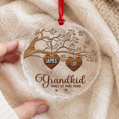 Every House Needs A Nana - Personalized Glass Ornament, Custom Kids Christmas Ornament, Christmas Gift For Grandma