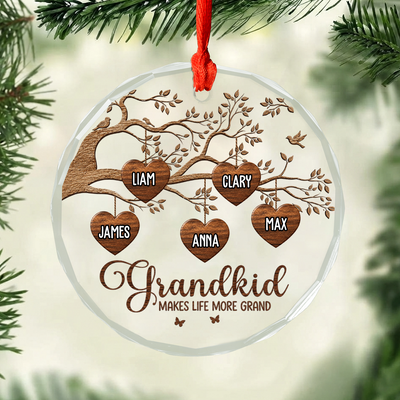 Every House Needs A Nana - Personalized Glass Ornament, Custom Kids Christmas Ornament, Christmas Gift For Grandma