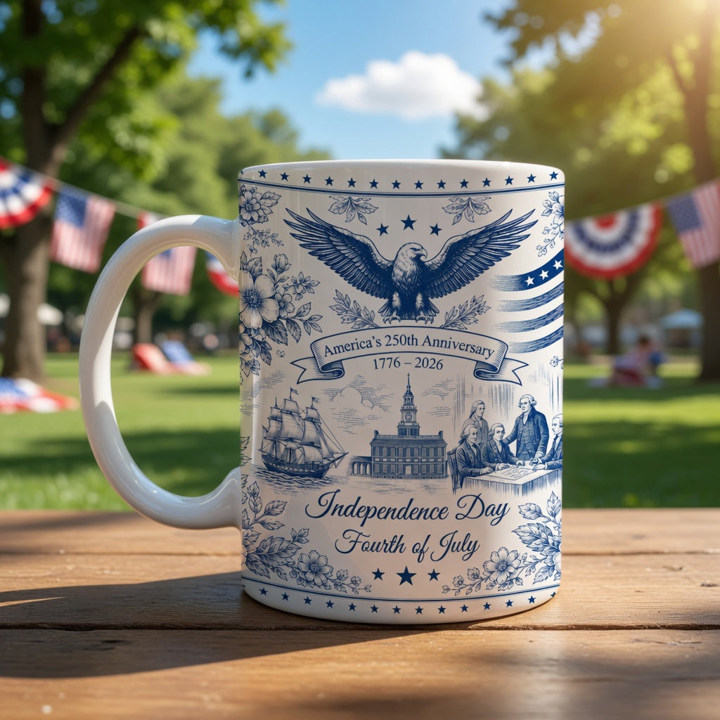 250 Years of Freedom & Pride Mug, Semiquincentennial 1776-2026 Mug