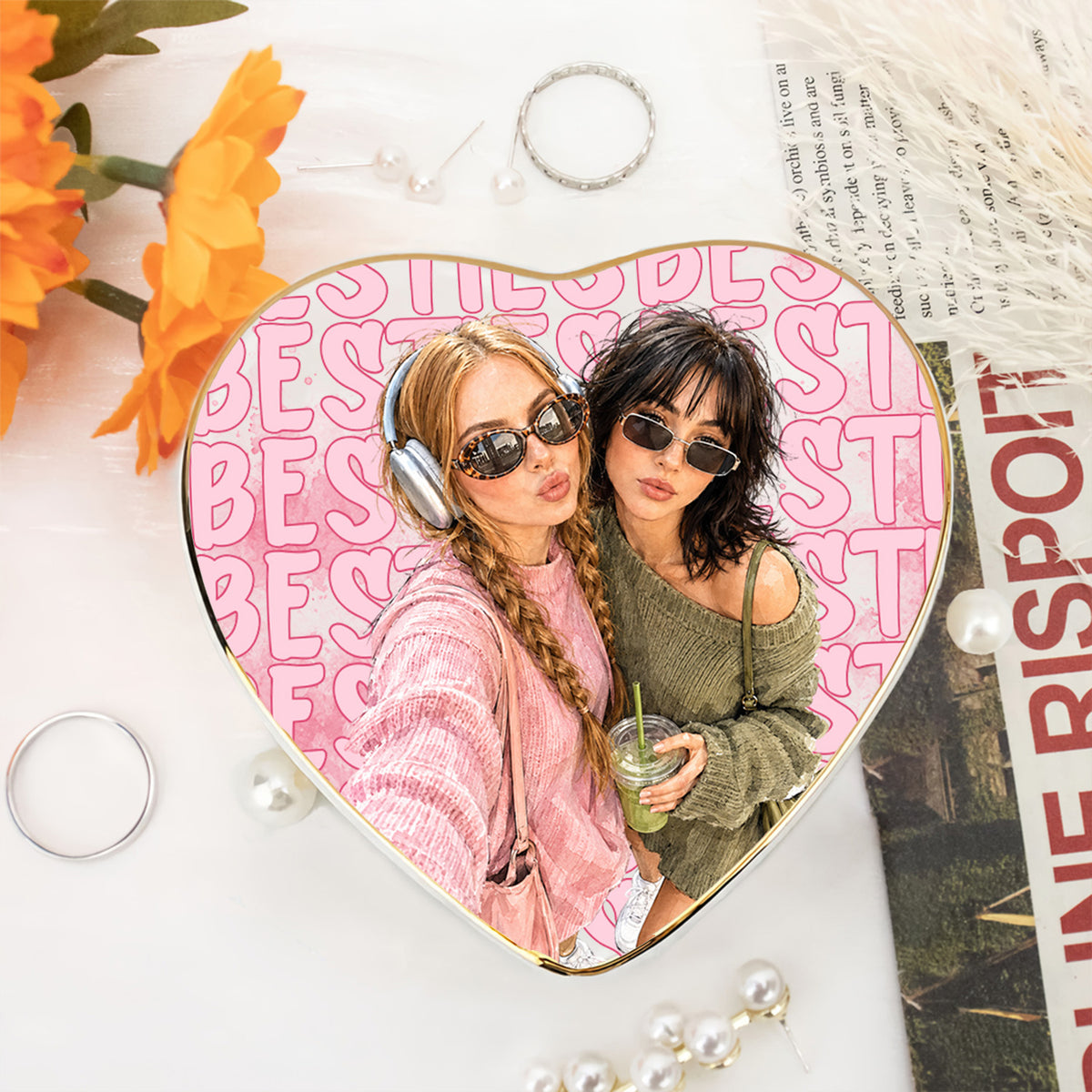 Bestie Forevers - Personalized Jewelry Dish, Gift for Bestie, Best Friend Gift