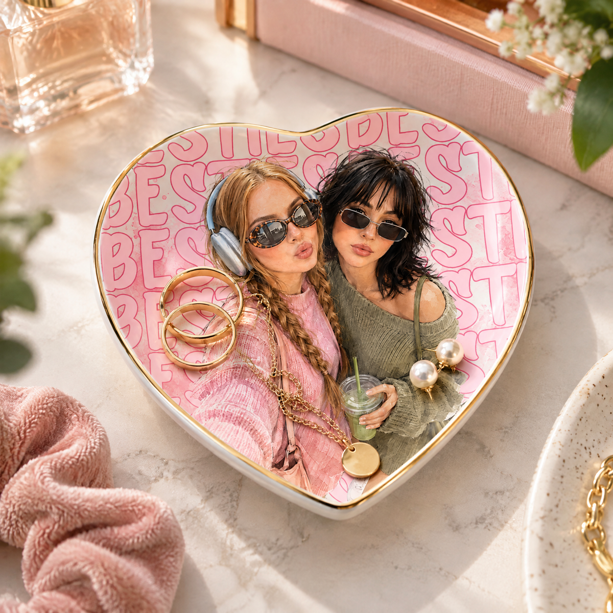 Bestie Forevers - Personalized Jewelry Dish, Gift for Bestie, Best Friend Gift