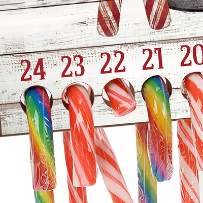 Candy Canes Until Christmas - Personalized Wood Sign, Christmas Countd