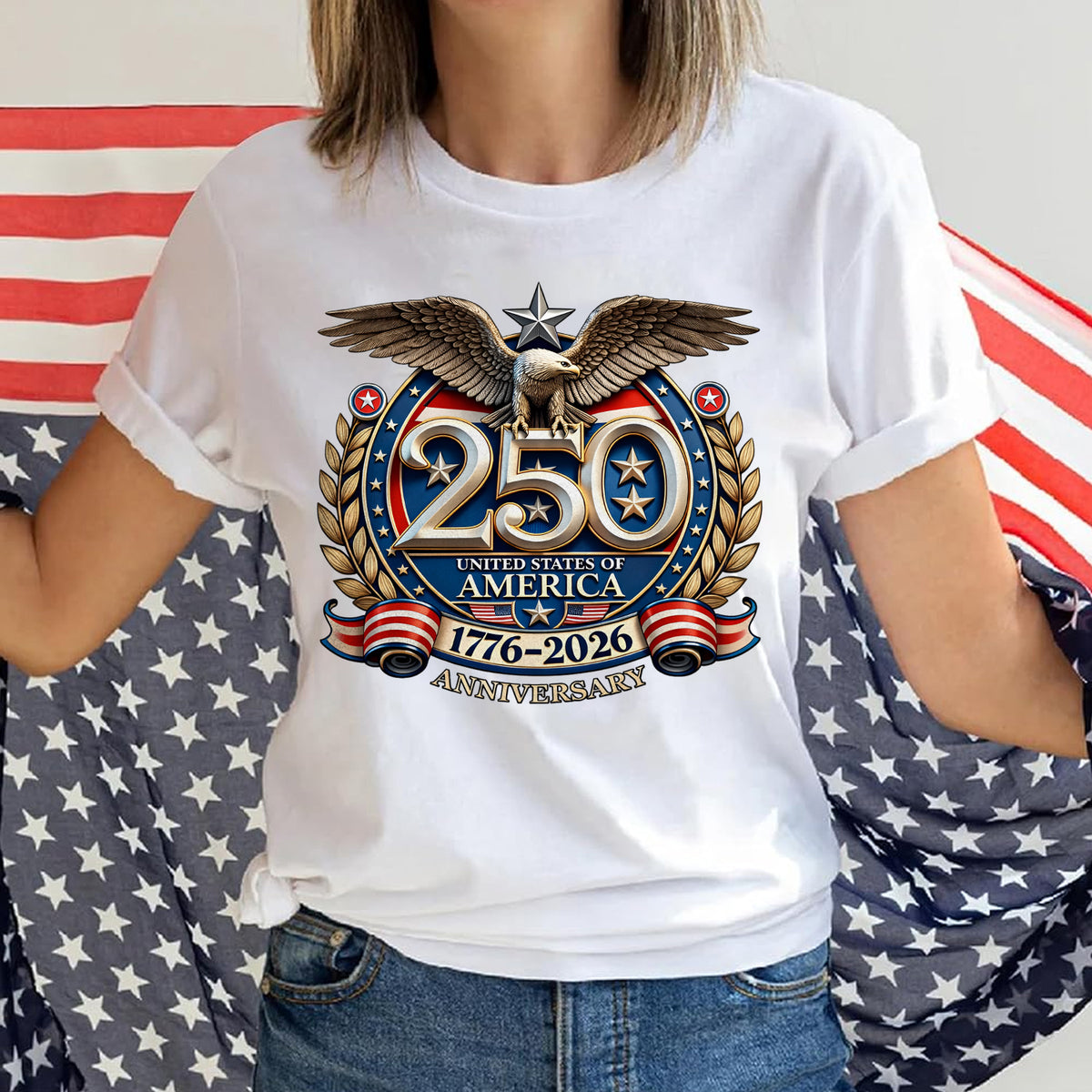 1776–2026 America Anniversary - Personalized T-Shirt, Freedom 250th Anniversary Shirt