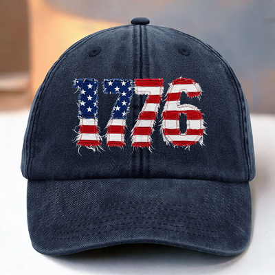 America 250th Anniversary Flag Logo Vintage Washed Denim Cap , Independence Baseball Cap, USA 250 Years Gift (Copy)