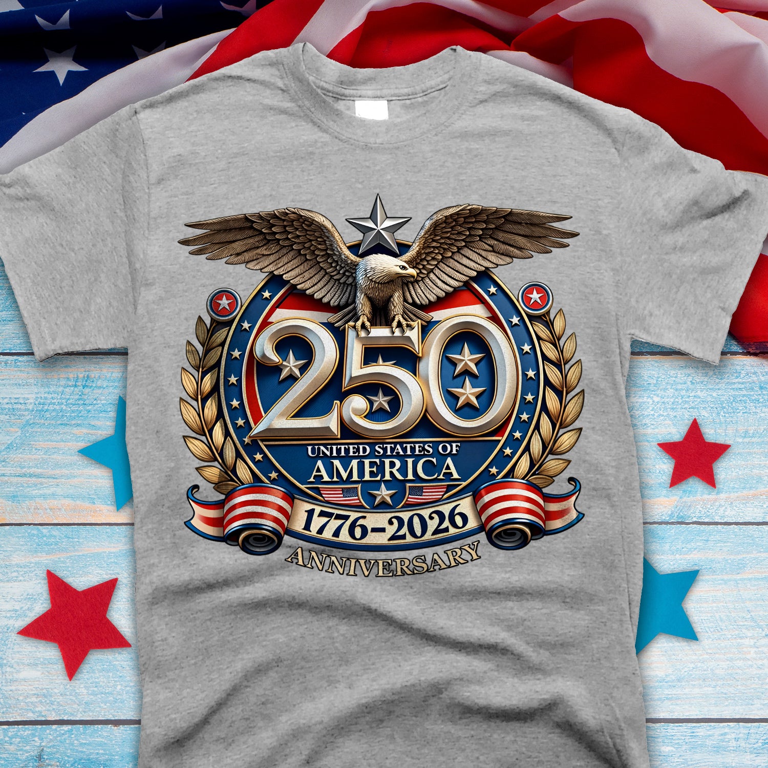 1776–2026 America Anniversary - Personalized T-Shirt, Freedom 250th Anniversary Shirt