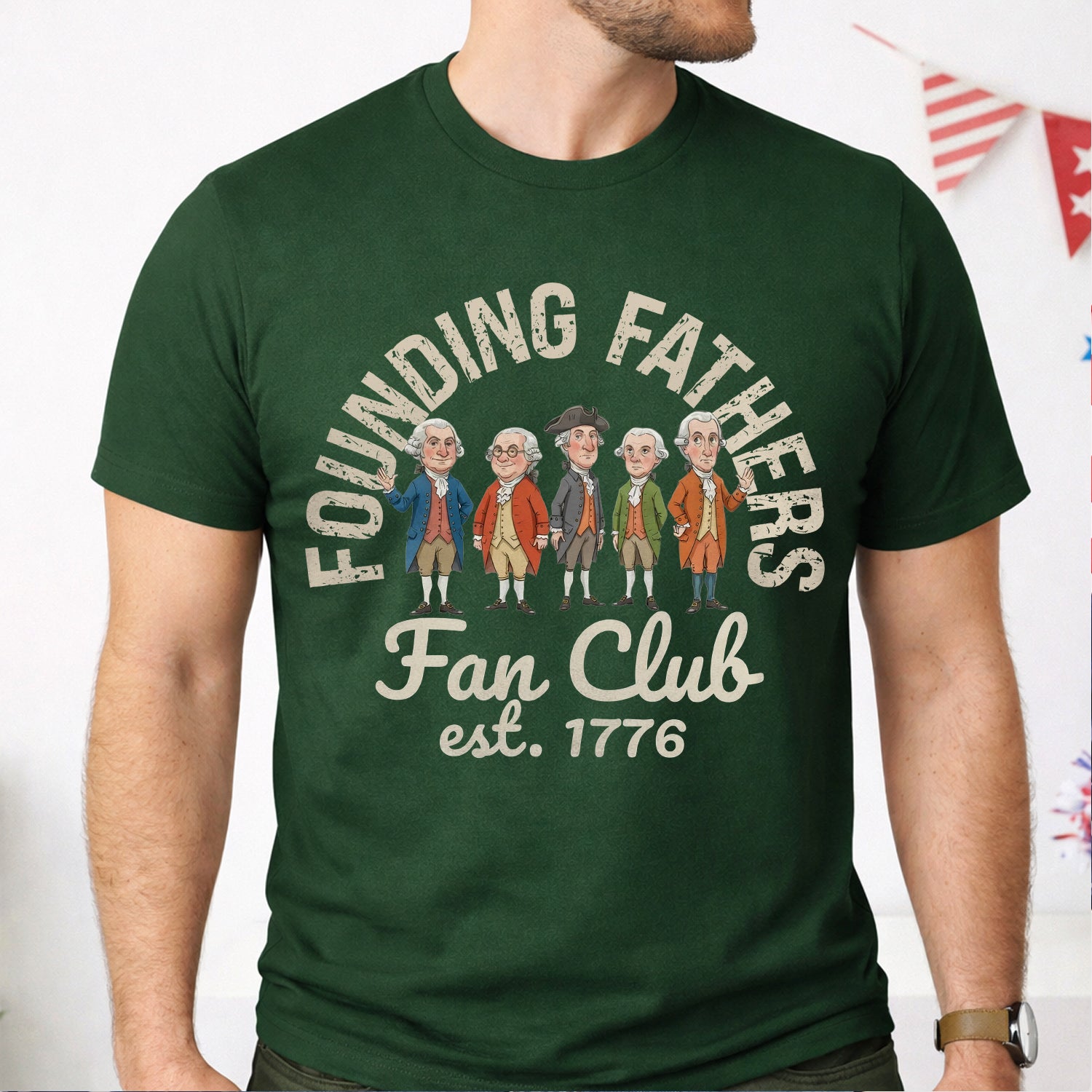Founding Fathers Fan Club Est. 1776 T-shirt, Funny USA 250th Anniversary Shirts, 250 Years Shirt, America Celebration Tee
