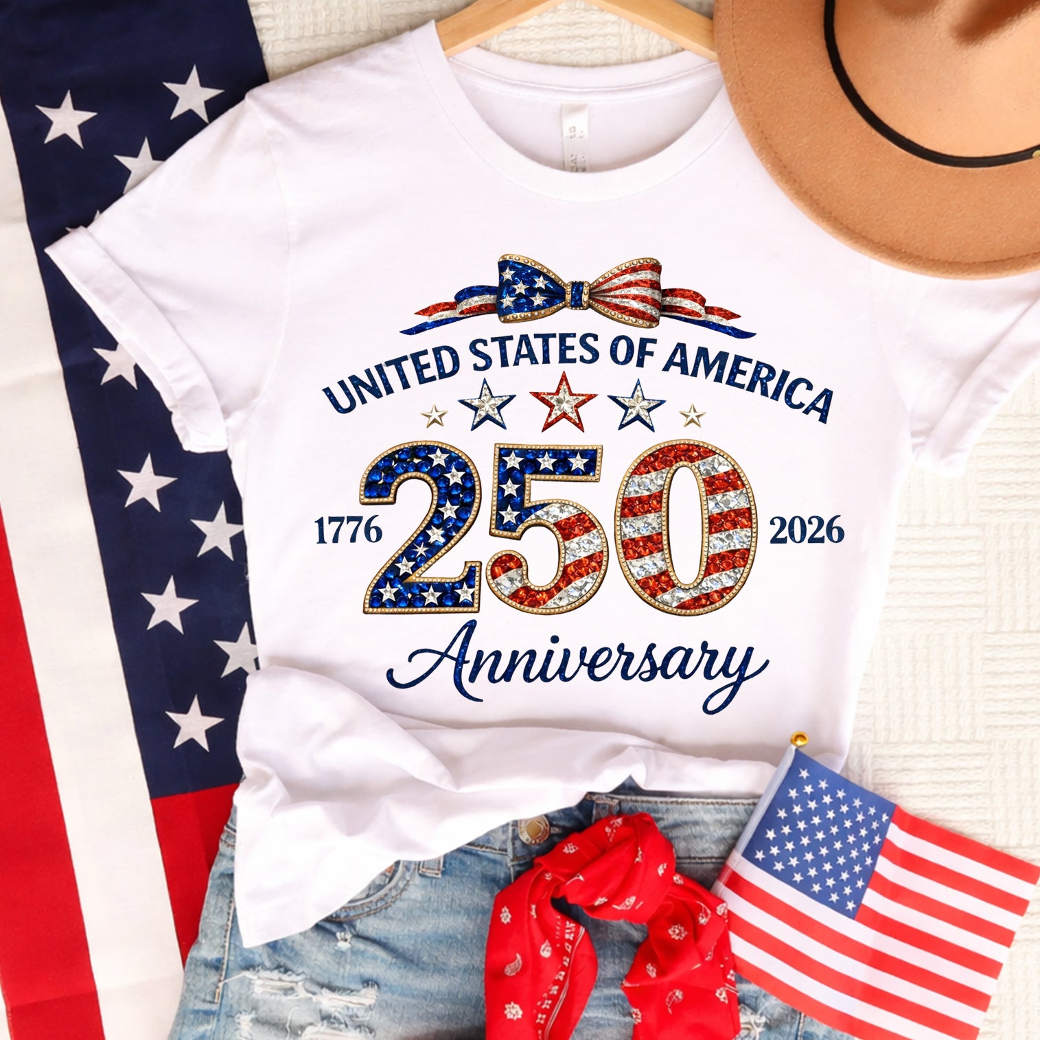America’s 250th Birthday T-Shirt, Patriotic United States Celebration Shirt, Celebrating 250 Years Of America