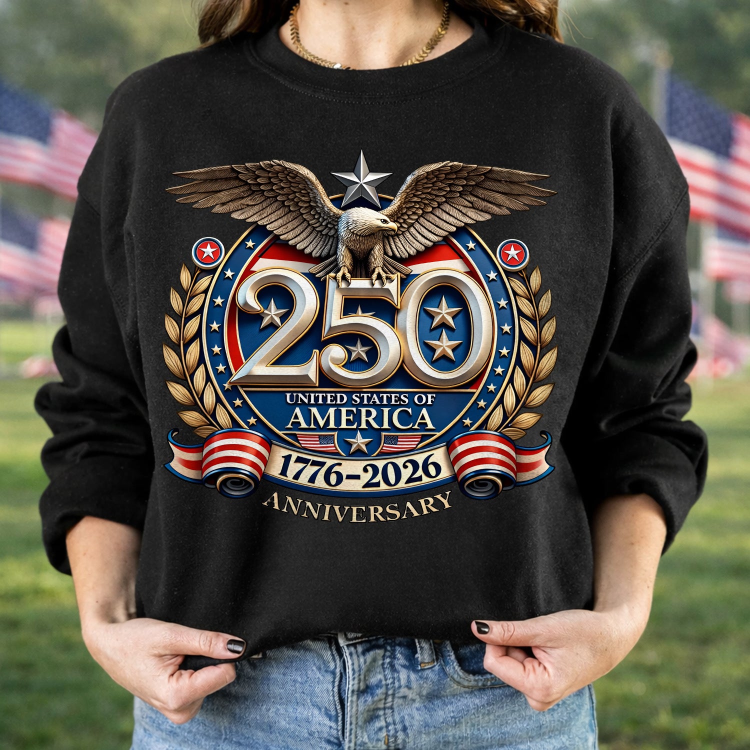 1776–2026 America Anniversary - Personalized T-Shirt, Freedom 250th Anniversary Shirt