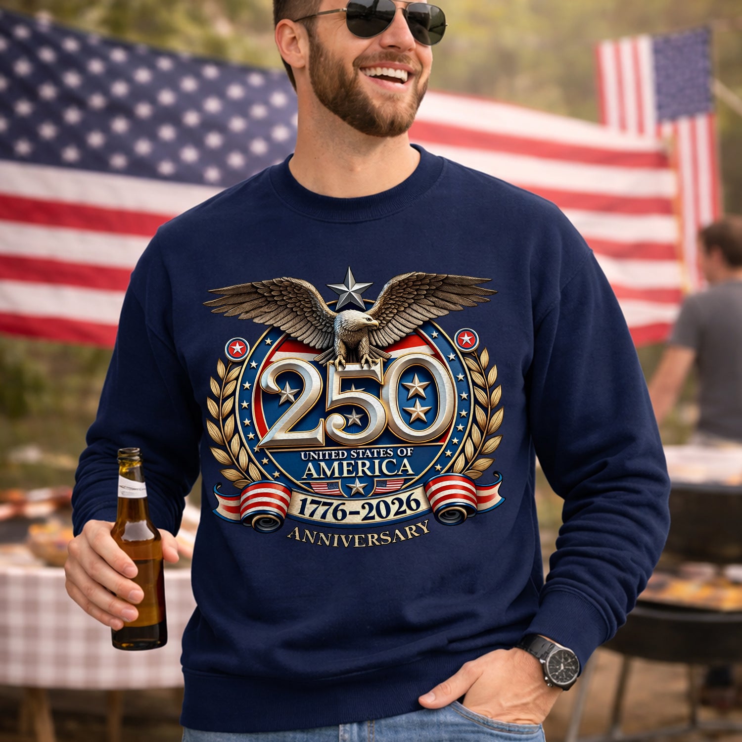 1776–2026 America Anniversary - Personalized T-Shirt, Freedom 250th Anniversary Shirt