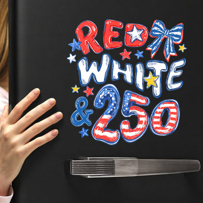 Red White & 250 Decal, 4th of July Decor, 250th Anniversary Decal, USA America Gift