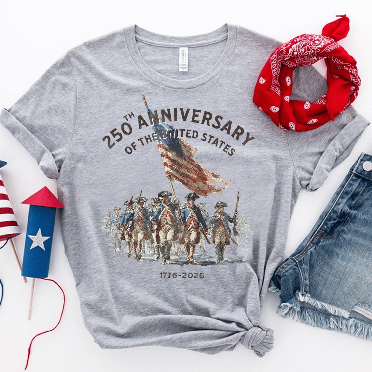 Born In Revolution, United In Freedom - Personalized T-shirt, USA 250th Anniversary Gift, Revolutionary War Soldiers Shirt